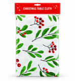 Flannel-Backed PEVA Christmas Tablecloth