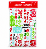Flannel-Backed PEVA Christmas Tablecloth