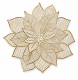Metallic Poinsettia Placemat – 48cm