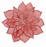 Metallic Poinsettia Placemat – 48cm
