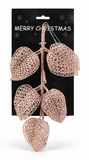 Glitter Leaf Picks – 30cm, 3 Pack