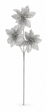 Matte Metallic Poinsettia Stem – 50cm