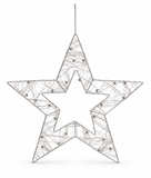 Metallic Beaded Silhouette Star – 40 cm