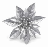Matte Metallic Poinsettia Clips – 2 Pack