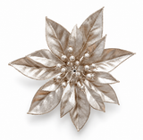 Matte Metallic Poinsettia Clips – 2 Pack
