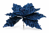 Embossed Velvet Poinsettia Clip – 30cm