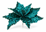 Embossed Velvet Poinsettia Clip – 30cm