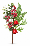 Foliage and Berry Pick with Bell – 32cm