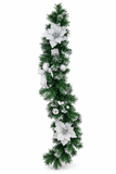 Decorated Poinsettia Garland – 180cm
