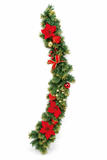 Decorated Poinsettia Garland – 180cm