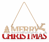 Merry Christmas Hanging Plaque – 30 cm