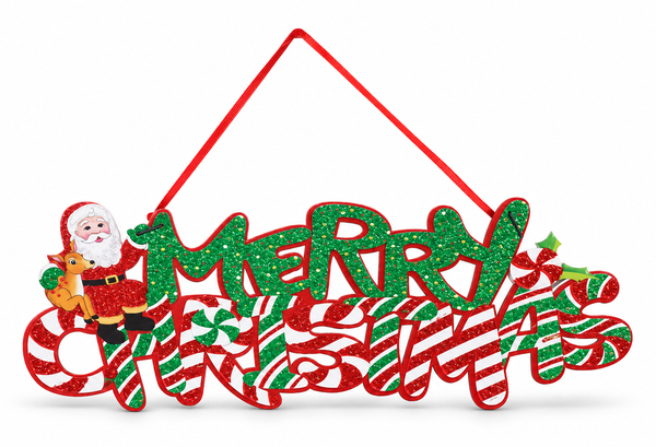 Glitter Merry Christmas Plaque – 42 cm
