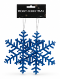 Glitter Icy Snowflake Decorations – 20cm, 2 Pack