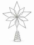 Glitter Flower Star Tree Topper – 20cm