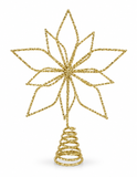 Glitter Flower Star Tree Topper – 20cm