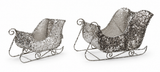 Sequin Decorative Sleighs – 2 Piece Set
