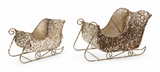 Sequin Decorative Sleighs – 2 Piece Set