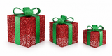 Glitter Decorative Presents – 3 Piece Set