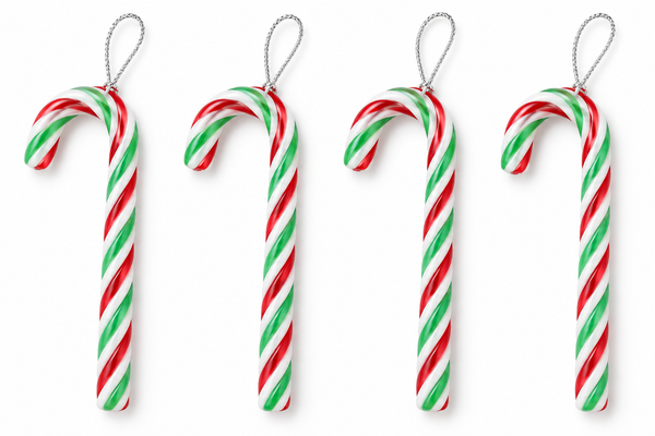 Decorative Candy Cane Ornaments – 15cm, 4 Pack