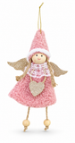 Pink and Cream Fairy Hanging Decoration – 17cm