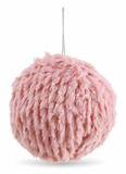 Fluffy Plush Christmas Bauble 10 cm