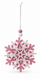 Pink Snowflake Hanging Decoration – 9cm