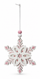 Pink Snowflake Hanging Decoration – 9cm