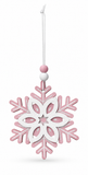 Pink Snowflake Hanging Decoration – 9cm