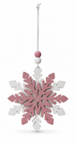 Pink Snowflake Hanging Decoration – 9cm