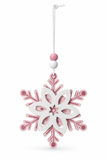 Pink Snowflake Hanging Decoration – 9cm