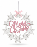 Merry Christmas Snowflake Wreath – 30 cm