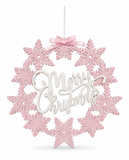 Merry Christmas Snowflake Wreath – 30 cm