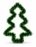 Tinsel Christmas Tree Silhouette – 43 cm