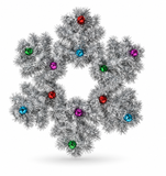 Tinsel Snowflake with Bells – 48 cm