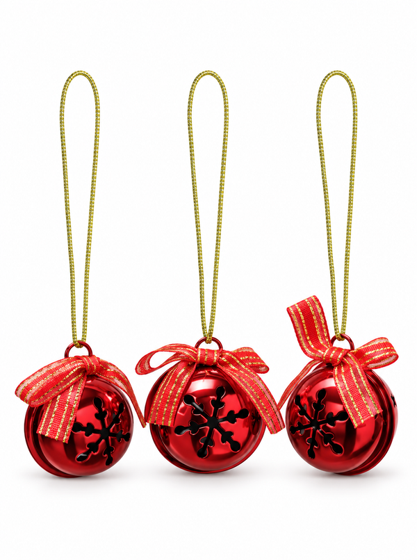 Shiny Hanging Christmas Bells – 3 Pack