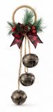 Rustic Christmas Bell Door Hanger – 36cm