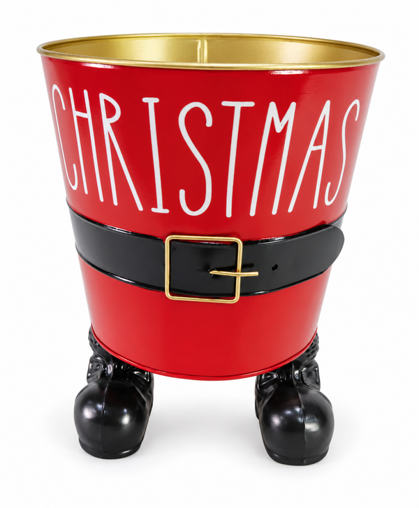 Christmas Footed Santa Bucket