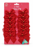 Mini Woven Fabric Bows – 12 Pack