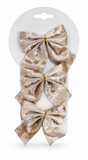 Crushed Velvet Christmas Bows – 3 Pack