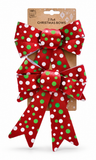 Metallic Polka Dot Christmas Bows – 2 Pack