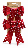 Metallic Polka Dot Christmas Bows – 2 Pack