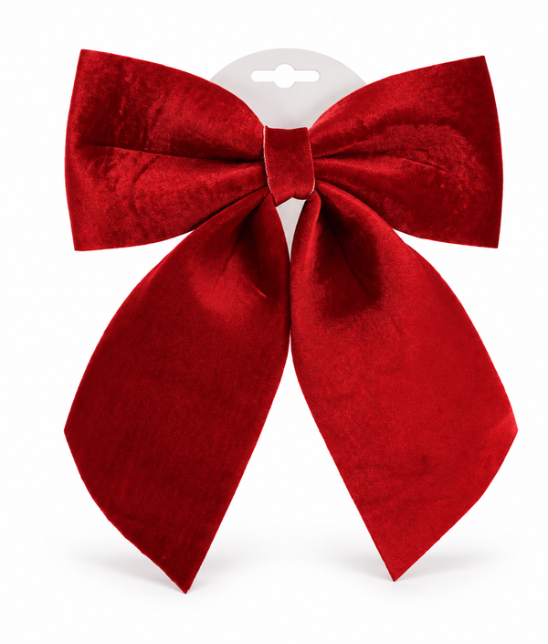 Red Velvet Christmas Bow – 29 × 40 cm