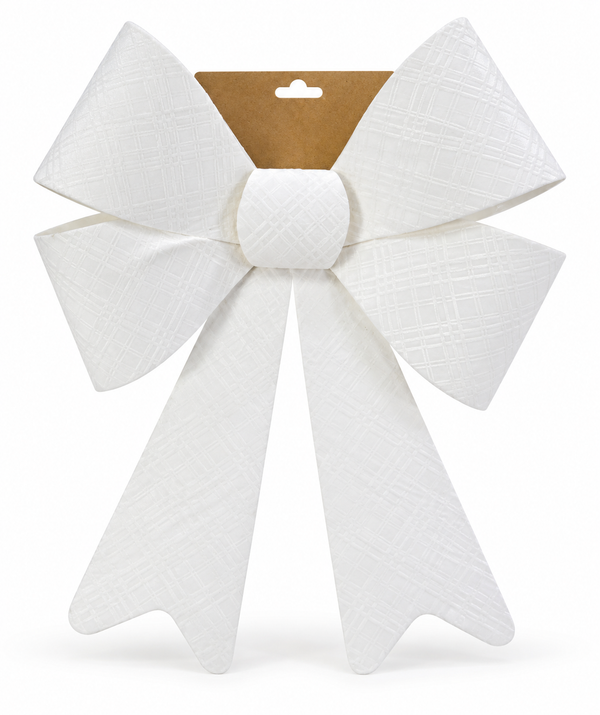 Winter Embossed Velvet Bow – 38 × 50 cm