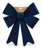 Winter Embossed Velvet Bow – 38 × 50 cm