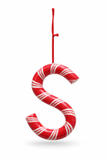 Candy Cane Alphabet Hanging Ornament – 10cm