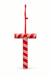 Candy Cane Alphabet Hanging Ornament – 10cm