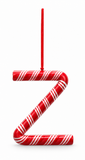 Candy Cane Alphabet Hanging Ornament – 10cm