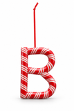 Candy Cane Alphabet Hanging Ornament – 10cm