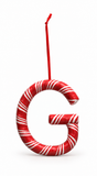 Candy Cane Alphabet Hanging Ornament – 10cm