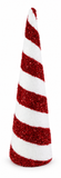 Striped Tinsel Cone Christmas Tree 48 cm